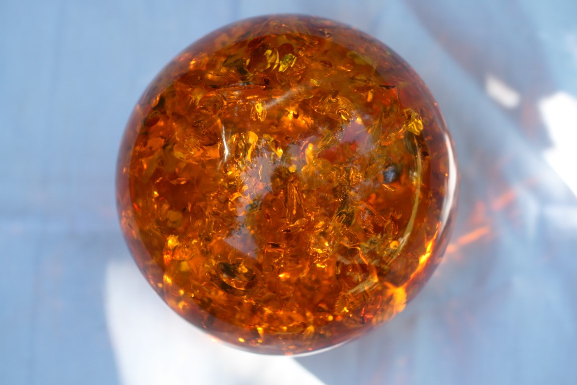 Ambroid Amber Sphere helps brings calming and soothing energy 5396